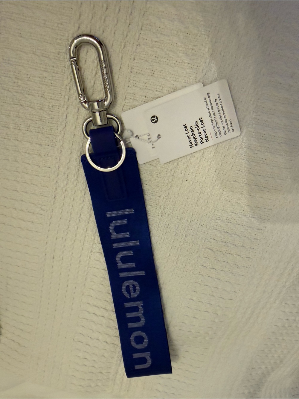 Lululemon Never Lost Keychain
